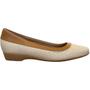 Imagem de Sapatilha Feminina Clássica Anabela Couro Conforto Mm1602 Usaflex Vanilla