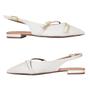 Imagem de Sapatilha Godiva Slingback Fivelas Feminina Off White