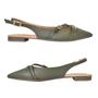 Imagem de Sapatilha Godiva Slingback Fivelas Feminina Verde Oliva