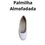 Imagem de Sapatilha Linha Conforto Couro Legítimo Branca com Salto Interno 