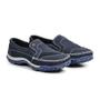 Imagem de Sapatilha Mocassim Masculina Couro Legítimo Exclusive Framay - 14002 - Marinho