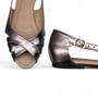 Imagem de Sapatilha Peep Toe Com Recortes a Laser e Fivela de Ajuste Feminino Ciclame