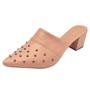 Imagem de Sapatilha Scarpin De Salto Mule Com Tachas Lindo e Confortável
