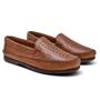 Imagem de Sapatilhas masculinas estilo casual em couro GR 402 marrom-conhaque