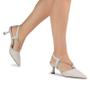 Imagem de Sapato bebece feminino scarpin salto medio com detalhe em strass t3814-241