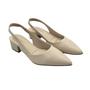 Imagem de Sapato Bebecê Slingback Scarpin Salto Bloco Nude 3628092