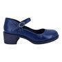 Imagem de Sapato Boneca Feminina Em Couro Casual Scarpetti 45-1803 Azul