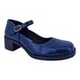 Imagem de Sapato Boneca Feminina Em Couro Casual Scarpetti 45-1803 Azul