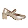 Imagem de Sapato boneca Mary Jane Dourado Scarpin Feminino  Salto 5 cm