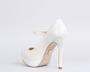 Imagem de Sapato Boneca Salto Fino 12cm Cetim Off White CBK