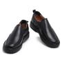 Imagem de Sapato Casual Conforto KRN Shoes de Couro Bico Redondo com Detalhes e Elastico