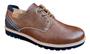 Imagem de Sapato casual de couro PU liso Oxford para homens - Camel