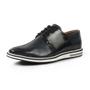 Imagem de Sapato Casual Masculino Derby Couro Mestiço Reverso - 1100 - Blue