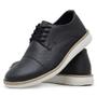 Imagem de Sapato Casual Masculino Oxford Preto Esporte Fino Em Couro