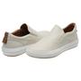 Imagem de Sapato Casual Slip On Thrones Masculino Em Couro Legitimo Off White
