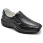 Sapato Conforto Couro Masculino Preto - Youth Class Imagem de Sapato Conforto Couro Masculino Preto