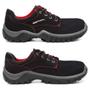 Imagem de Sapato De Segurança Em Microfibra  Preto E Vermelho  Estival  WO10042S2  Bico De Aço - CA 32.294