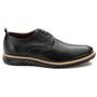 Imagem de Sapato Derby Preto Masculino Couro All Black Fino