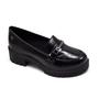 Imagem de Sapato Feminino Mocassim Mississipi Loafer Tratorado Verniz Original Moda Salto Baixo Q8551