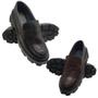 Imagem de Sapato Feminino Mocassim Oxford Sola Tratorada Plataforma Blogueira