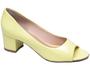 Imagem de Sapato Feminino,  Peep Toe , cor Amarelo, Salto 5cm - Marca Torricella