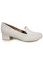 Imagem de Sapato Feminino Piccadilly Slipper 140105 Salto Médio Branco