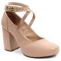 Sapato Feminino Salto Médio Boneca Fechado P112 - Modarpe Imagem de Sapato Feminino Salto Médio Boneca Fechado P112