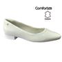 Imagem de Sapato Feminino Sapatilha Comfortflex Couro Conforto 24-82301 Branco