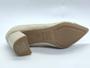 Imagem de Sapato feminino scarpin bico fino salto bloco cor bege e marrom em couro marca Usaflex 702413