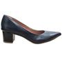 Imagem de Sapato Feminino Scarpin Bico Fino Salto Bloco Grosso Médio Sola Antiderrapante Não Faz Barulho Ao Caminhar Moda Casual Comfort 