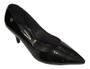 Imagem de Sapato Feminino Scarpin Vizzano Salto Baixo 1185102 Preto Verniz Glam 38