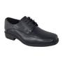 Imagem de Sapato formal masculino de couro preto, renda, ajuste normal 3221