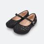 Imagem de Sapato Infantil Pampili Angel Glitter e Strass Preto 04.973