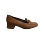 Imagem de Sapato Loafer Feminino Estilo Mocassim Salto Bloco Original Comfortflex Dia a Dia Trabalho Ref 2495304