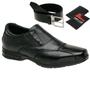 Imagem de Sapato Loafer Social de Couro Masculino Leve Ortopédico com Carteira e Cinto