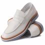 Imagem de Sapato Masculino Loafer Masculino em Couro Legítimo Tratorado Off White Maldivas 
