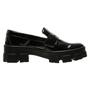 Imagem de Sapato Mocassim Feminino Confortável Solado Tratorado Preto e OffWhite San Lorenzo