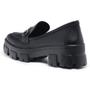 Imagem de Sapato Mocassim Feminino Elegante Solado Plataforma Preto