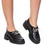 Imagem de Sapato Mocassim Oxford Feminino Moda Brilho Estilo Shoes