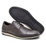 Imagem de Sapato Oxford Mocassim Classico Masculino Elegante Cadarço Couro Legitimo Café 5332