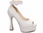 Imagem de Sapato Peep Toe Off White Meia Pata