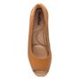 Imagem de Sapato Peep Toe Usaflex Feminino Em Couro Salto Bloco Textura MM1504