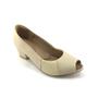 Imagem de Sapato Peep Toe Usaflex Q6695 em Couro Salto Bloco Joanetes