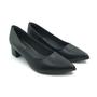 Imagem de Sapato Piccadilly Scarpin Salto Bloco Preto 739015