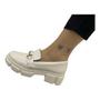 Imagem de Sapato Quiz 641747-25 Mocassim Oxford Casual Salto Tratorado Feminino