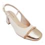 Imagem de Sapato ramarim slingback salto bloco bico redondo corrente 