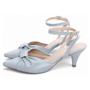 Imagem de Sapato Scarpin Feminino Azul Salto Fino 6cm 690C