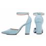 Imagem de Sapato Scarpin Feminino Azul Salto Grosso 9cm 65-03E