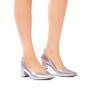 Imagem de Sapato Scarpin Feminino Confort Metalizado Brilho Salto Baixo A2.16