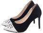 Imagem de Sapato Scarpin Feminino Preto Off White Salto Fino SC019A